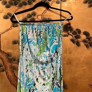 Lilly Pulitzer Strapless Dress size S stretches can be M Pima Cotton